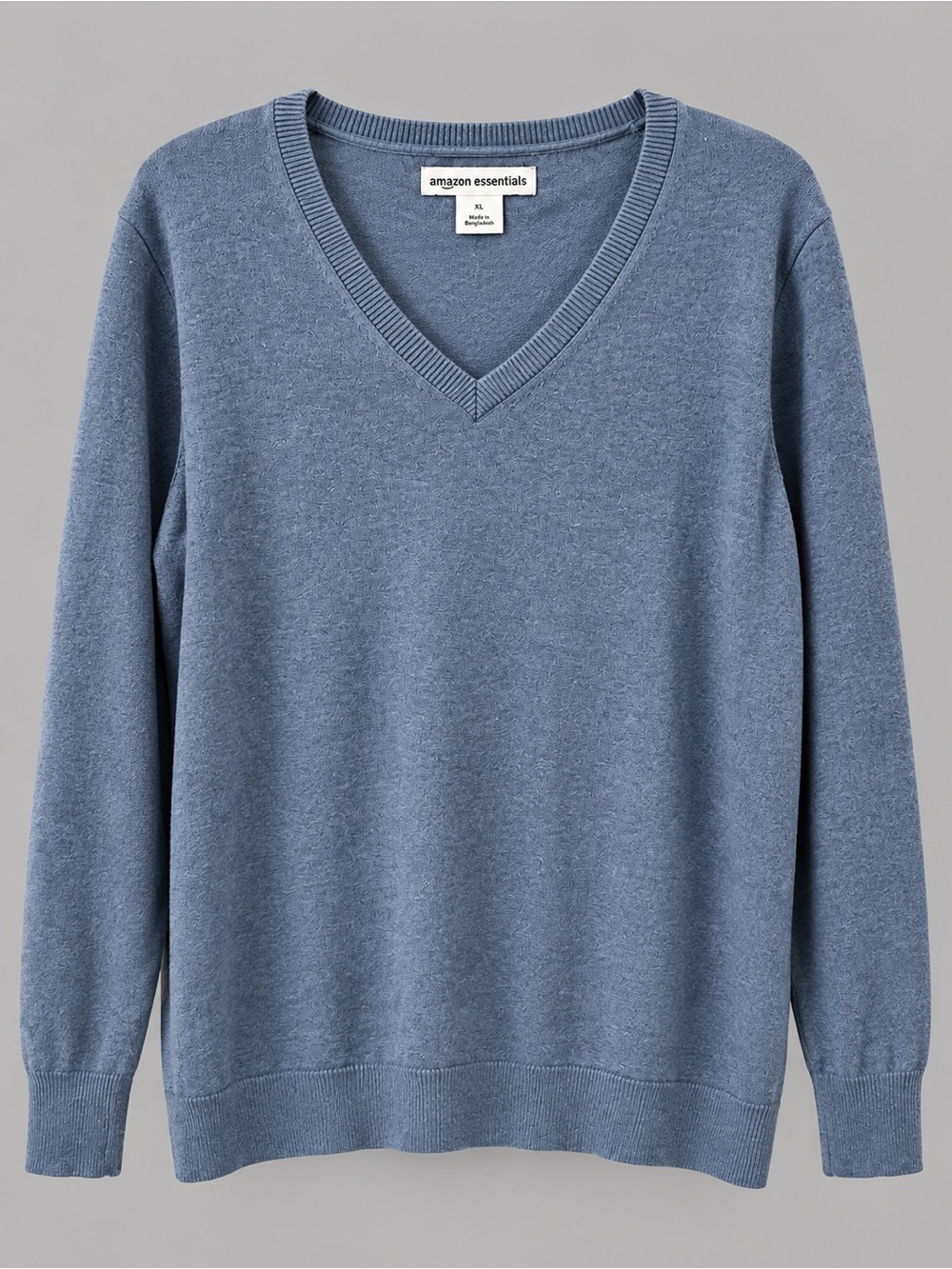Amazon Essentials Women’s V-Neck Sweater XL – Heather Blue